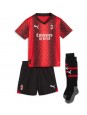Otroški Nogometna dresi replika AC Milan Rafael Leao #10 Domači 2023-24 Kratek rokav (+ hlače)